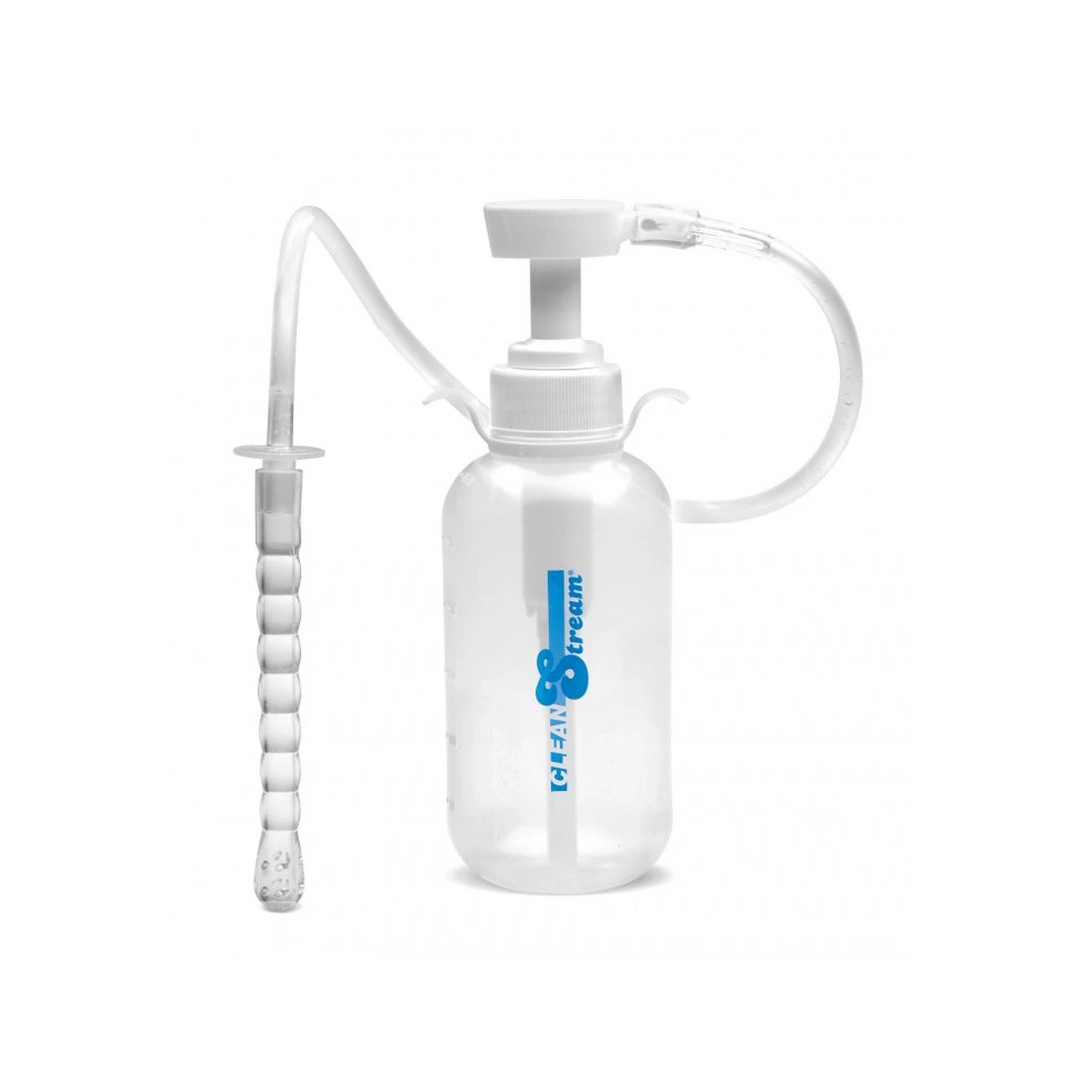 XR Brands CleanStream Pump Action Hygiene Bottle 300ml with Nozzle. Intimate douche. See functions