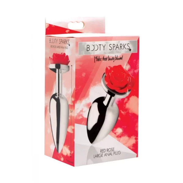 XR Brands Aluminium Plug RoÅ¼a Czarna DuÅ¼y Model Dekoracyjny