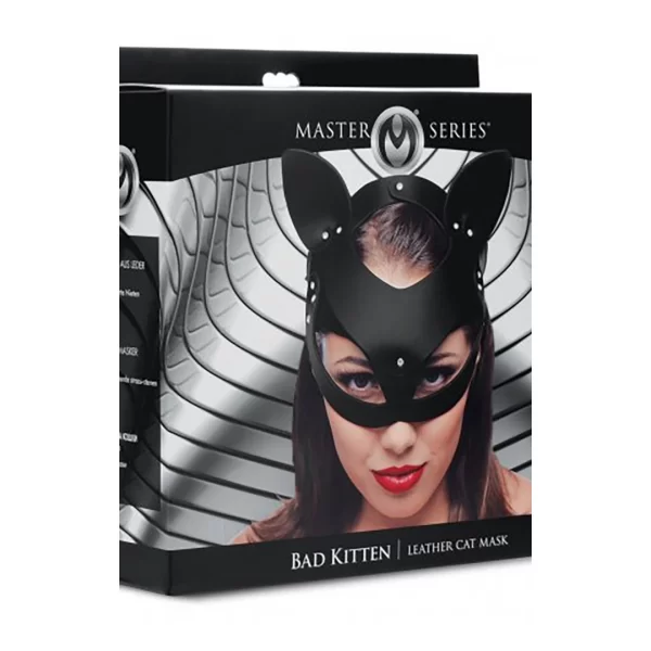 Bad Kitten Leather Cat Mask - Adjustable Genuine Leather
