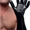 XR Brands Pleasure Fister Black Textured Glove 39cm TPR