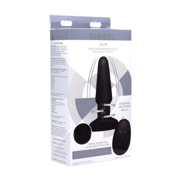 XR Brands Slim R Model R zdalnie sterowany korek silikonowy czarny