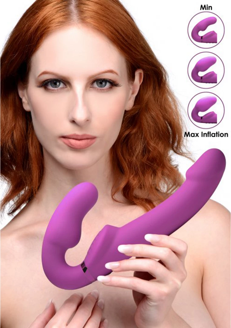 Evoke Ergo Fit Strapless Intimate System with Inflatable - Anelma XR Brands Evoke Strapless z pilotem – Wibratory strap-on