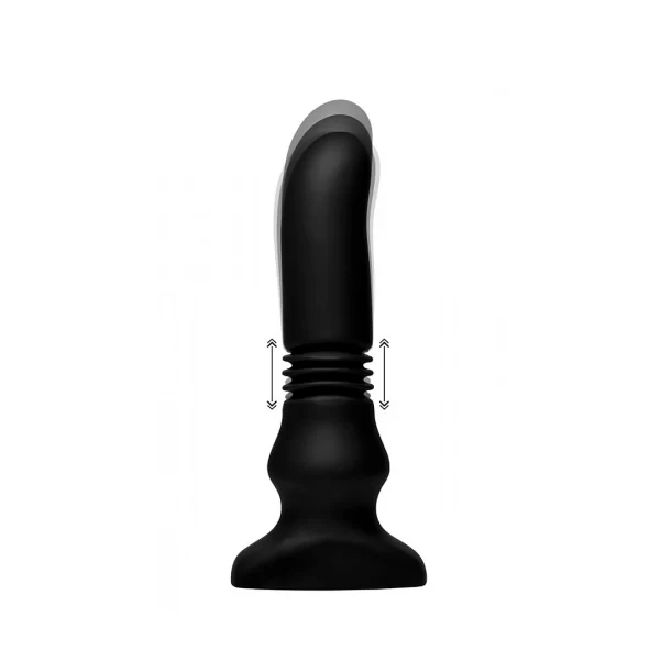 XR Brands Vibrating & Thrusting Silicone Plug with Remote