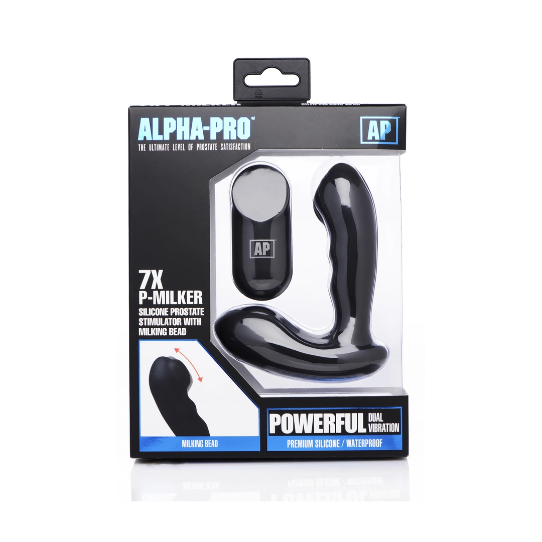 XR Brands P-Milker Silicone Prostate Massager 7-Speed Black