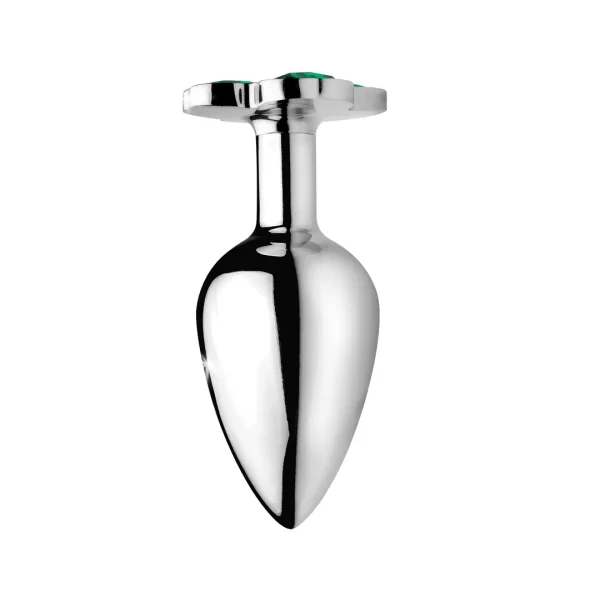 XR Brands Medium Metalowy Korek Anatomiczny Koniczyna 4-listna