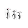 XR Brands Zestaw 3 anatomicznych korkow z aluminium - serca