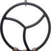 XR Brands Bondage Ring chromowany czarny 8