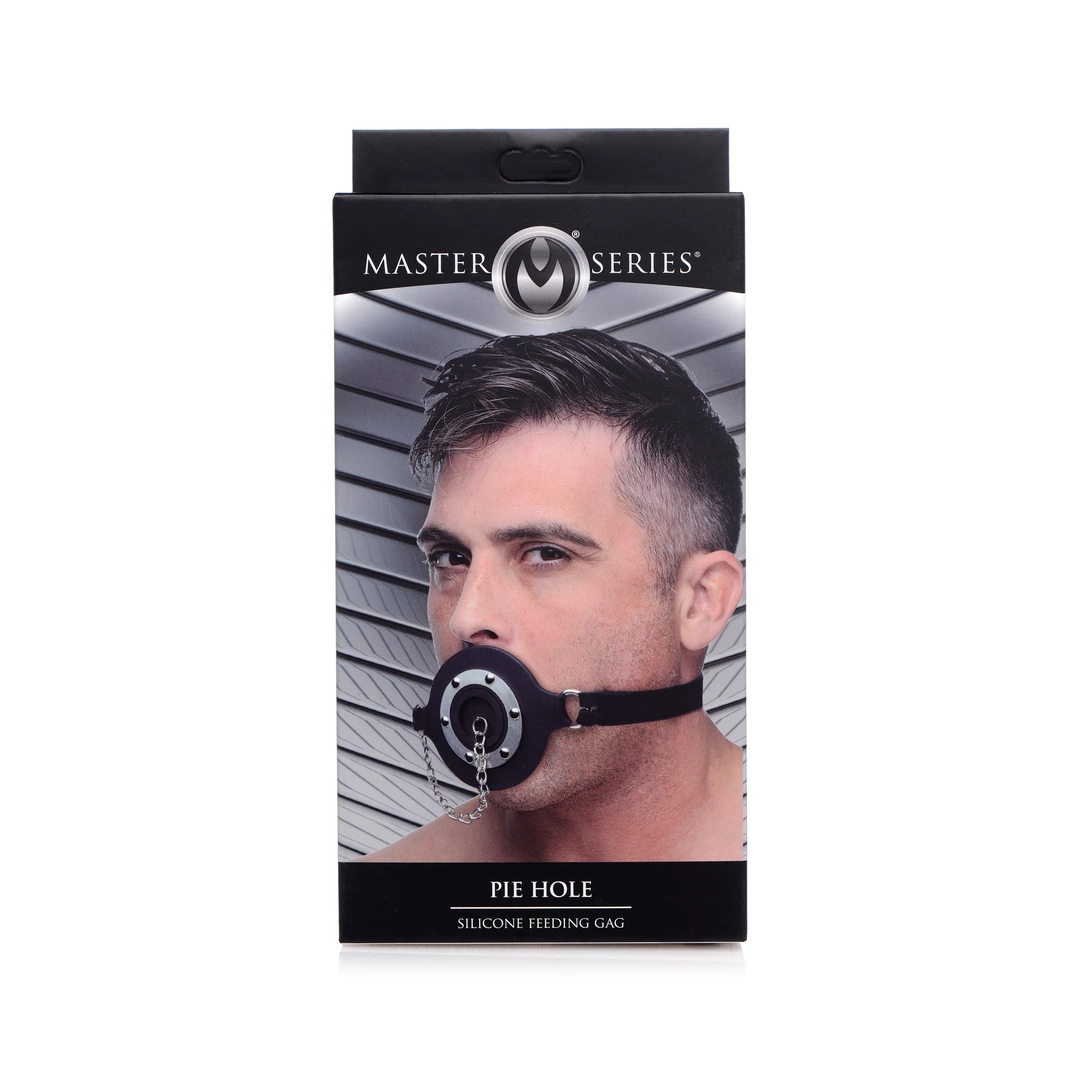 XR Brands Pie Hole Silicone Open Mouth Gag with Removable