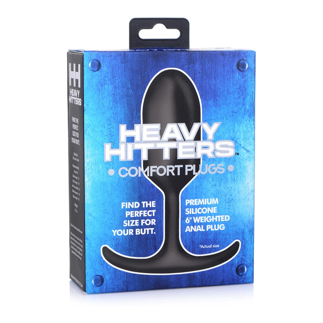 XR Brands Heavy Hitter duÅ¼y korek analny z obciÄ…Å¼eniem silikonowy