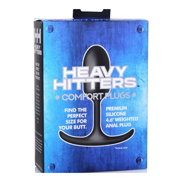 XR Brands Heavy Hitter korek z obciÄ…Å¼nikiem silikonowy S czarny