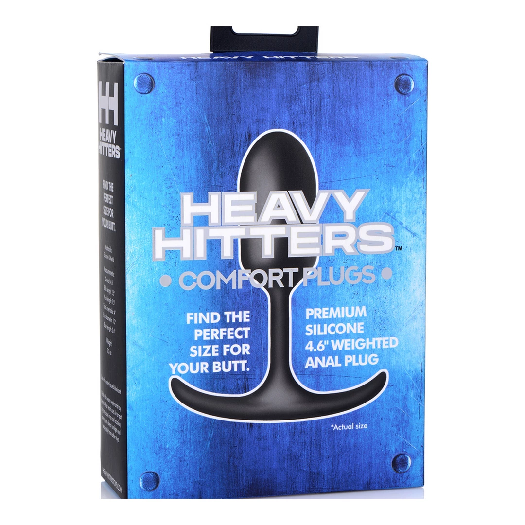 XR Brands Heavy Hitter korek z obciÄ…Å¼nikiem silikonowy S czarny