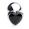 Black Heart Medium Anal Plug Aluminum Alloy Weighted Design. Butt plug. See functions