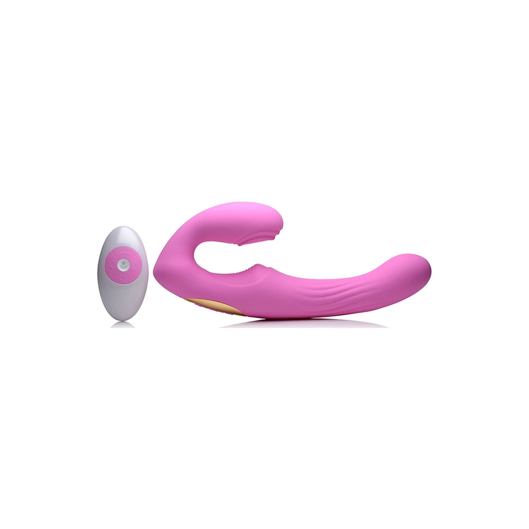XR Brands U-Pulse silikonowy strap-on pulsujący i wibrujący - vibraattori