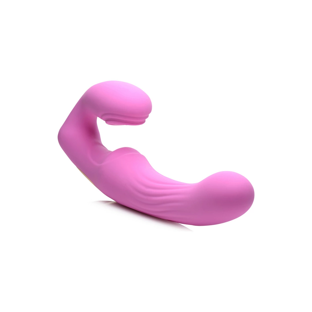 XR Brands U-Pulse silikonowy strap-on pulsujący i wibrujący