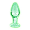 Booty Sparks Glass Plug Large - Glow-in-the-Dark
