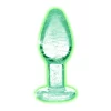 Booty Sparks Glow-In-The-Dark Glass Plug Small - Luminous Borosilicate