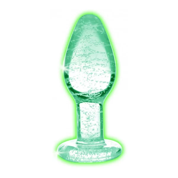 Booty Sparks Glow-In-The-Dark Glass Plug Small - Luminous Borosilicate