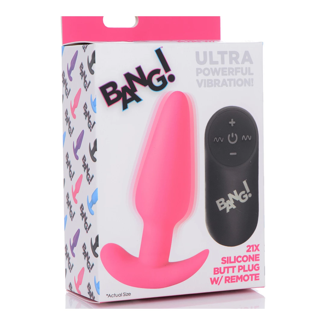 XR Brands BANG Toy silikonowy korek analny z pilotem