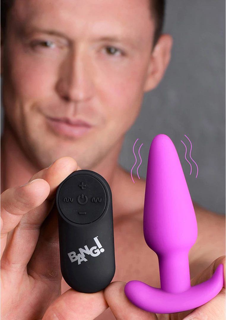 XR Brands Smooth Silicone - wodoodporny korek analny z pilotem