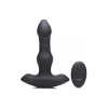 XR Brands Silicone Intimate Plug Thrusting & Vibrating Remote Black