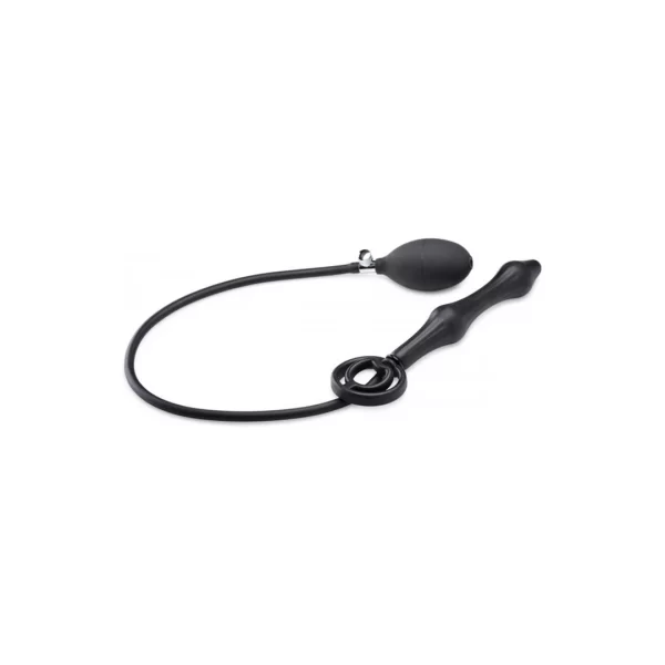 XR Brands Master Series Devils Rattle Inflatable Silicone Plug & Dual Ring