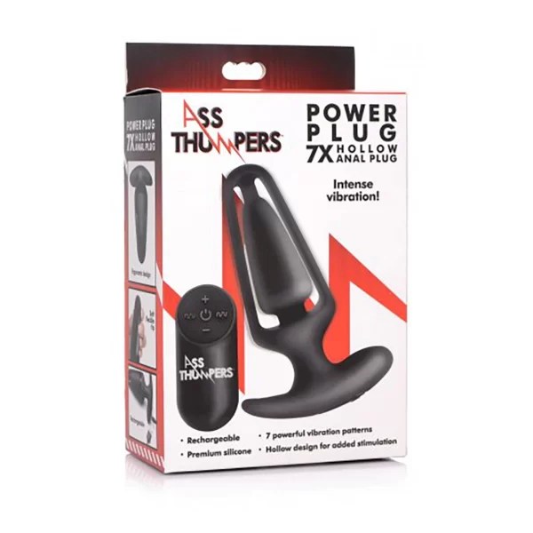 XR Brands Power Plug 7X - WydrÄ…Å¼ona wtyczka analna z pilotem