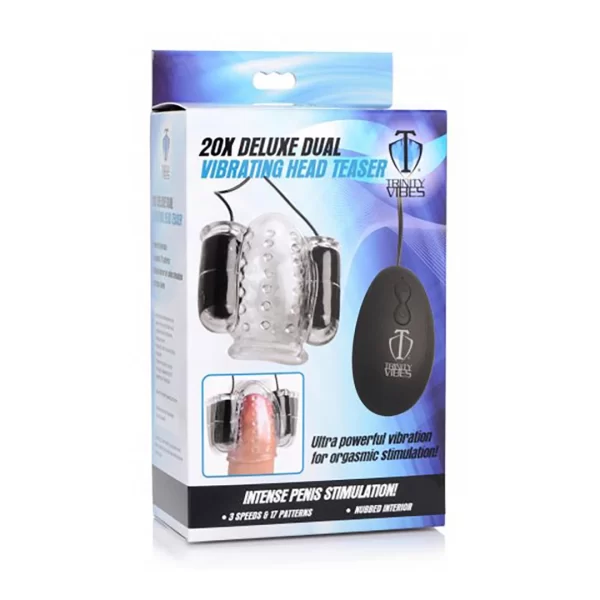 XR Brands Master Series Dual Vibrating Silicone Intimate Head Massager combines an ergonomic design for comfortable