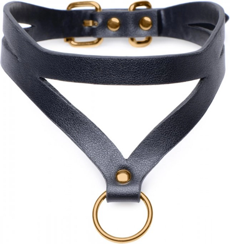 XR Brands Bondage Baddie - regulowana obroÅ¼a z pierÅ›cieniem O-ring