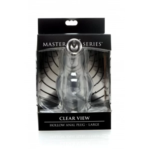 XR Brands Clear View Hollow korek analny duÅ¼y przezroczysty TPE