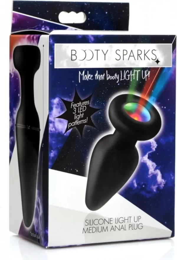 XR Brands Korek analny LED Å›redni - silikonowy