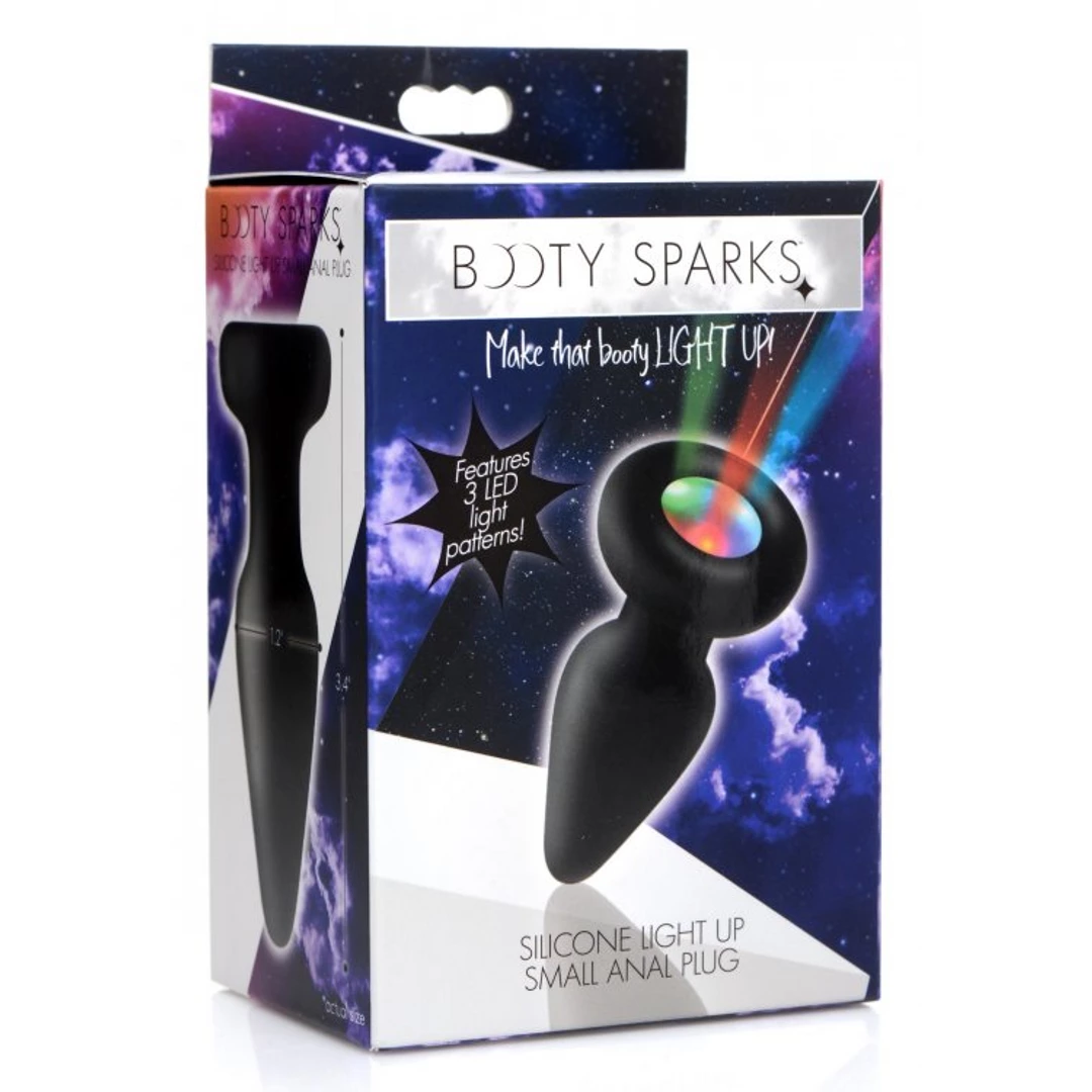 XR Brands Plug silikonowy z podświetleniem LED mały - Anelma XR Brands Plug silikonowy z podświetleniem LED mały