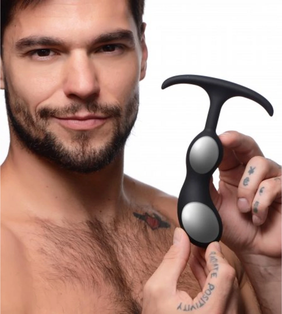 XR Brands Nexus Premium Silicone Weighted Plug Medium Black. Prostate massager. See functions