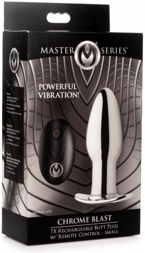 XR Brands Plug-Inz Mini Metalowy Korek z Pilotem Akumulatorowy