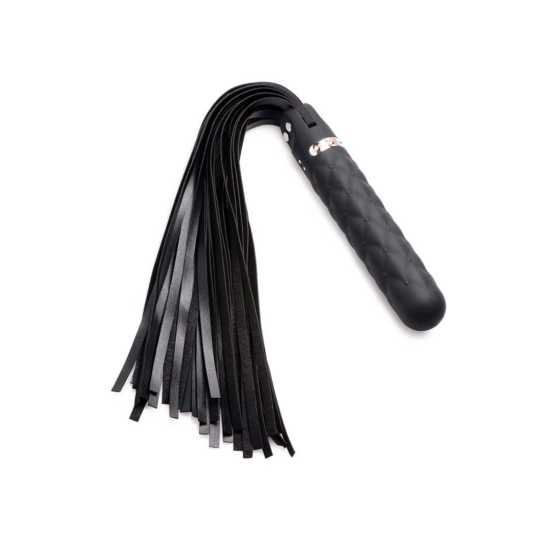 XR Brands Vibra Lasher silikonowy model intymny z uchwytem i biczem