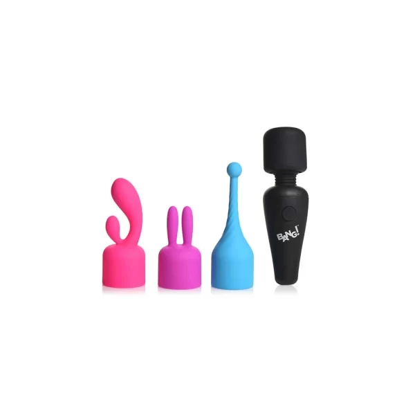 XR Brands Mini masażer rożdżkowy 3 końcowki kompaktowy USB - vibraattori