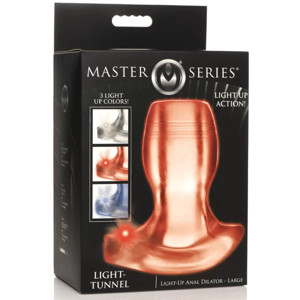 XR Brands Tunnel Plug L - PodÅ›wietlany anatomiczny ekspander LED