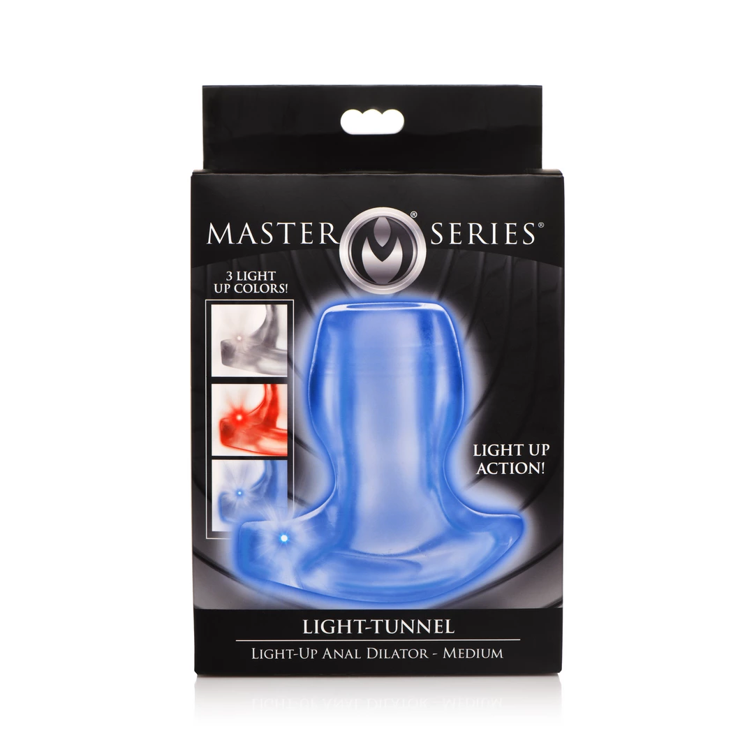 XR Brands Light-Tunnel Intimate LED Tunnel Plug Medium Clear