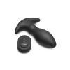 XR Brands Rim Slide Silicone Plug with Sliding & Vibration Black. Anal vibrator. See functions