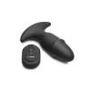 XR Brands Butt Slider Silicone Intimate Plug Black - Sliding & Vibrating. Anal vibrator. See functions