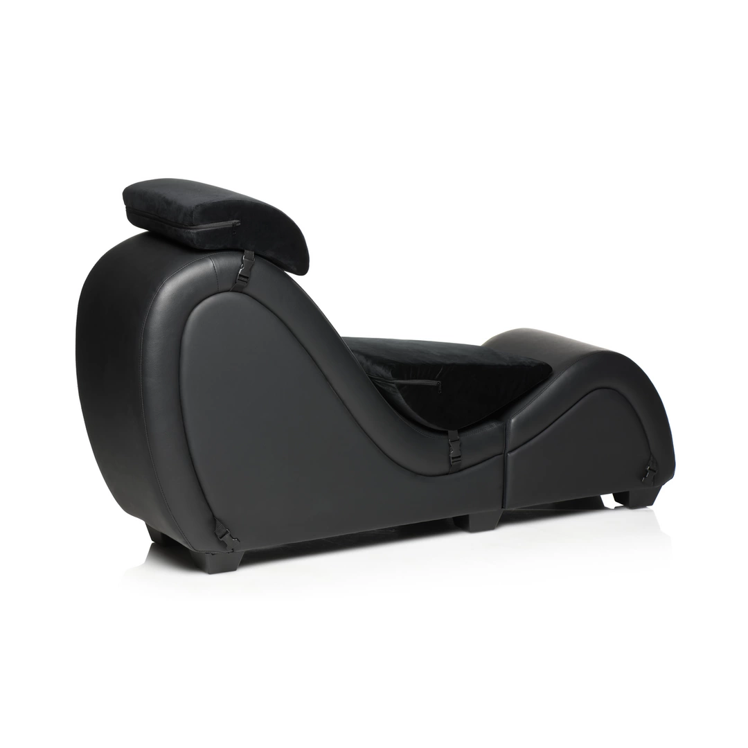 XR Brands Kinky Black Intimate Lounge Chair with Support
