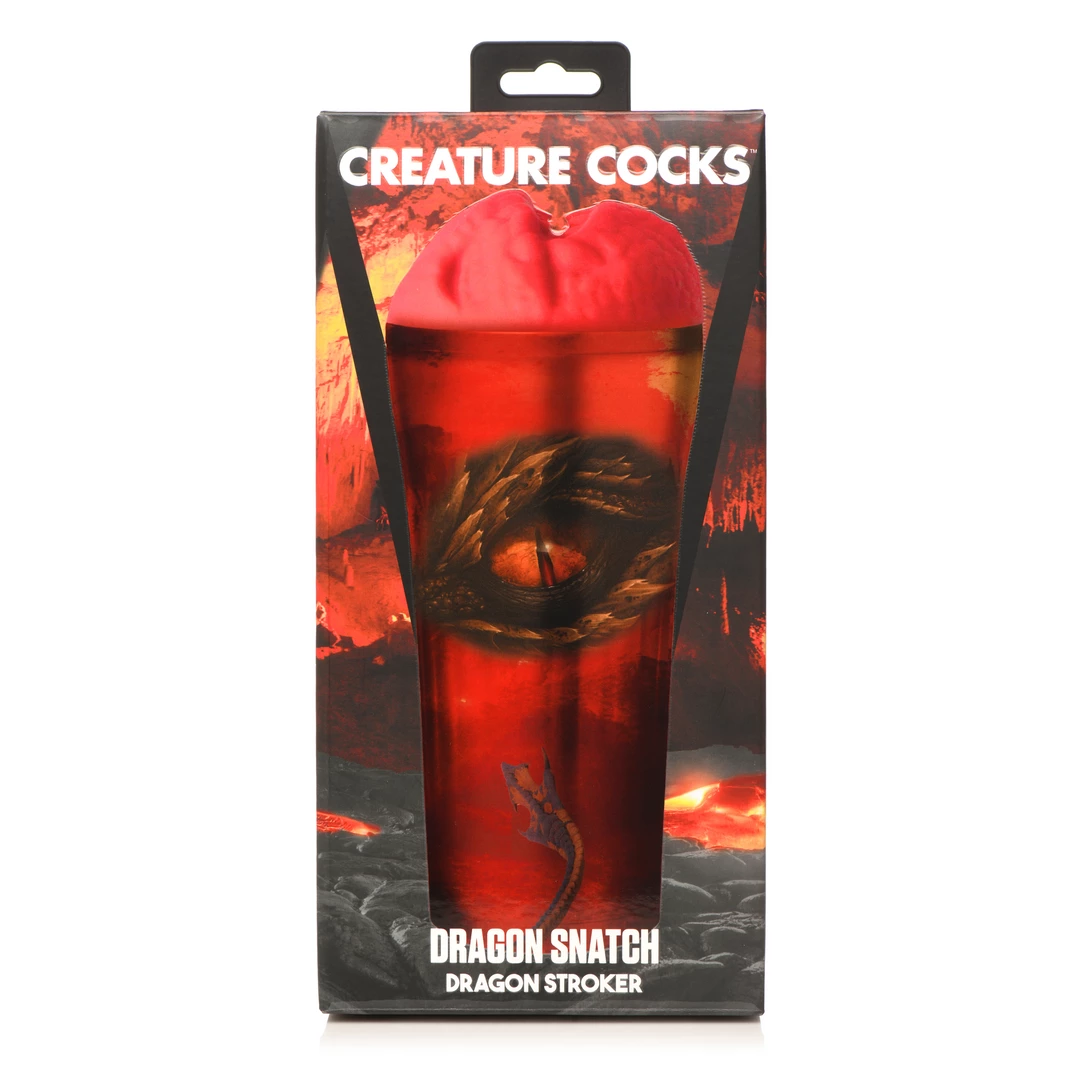 XR Brands Dragon Snatch Intimate Machine Red Textured Sleeve - Anelma reliable use and easy care.