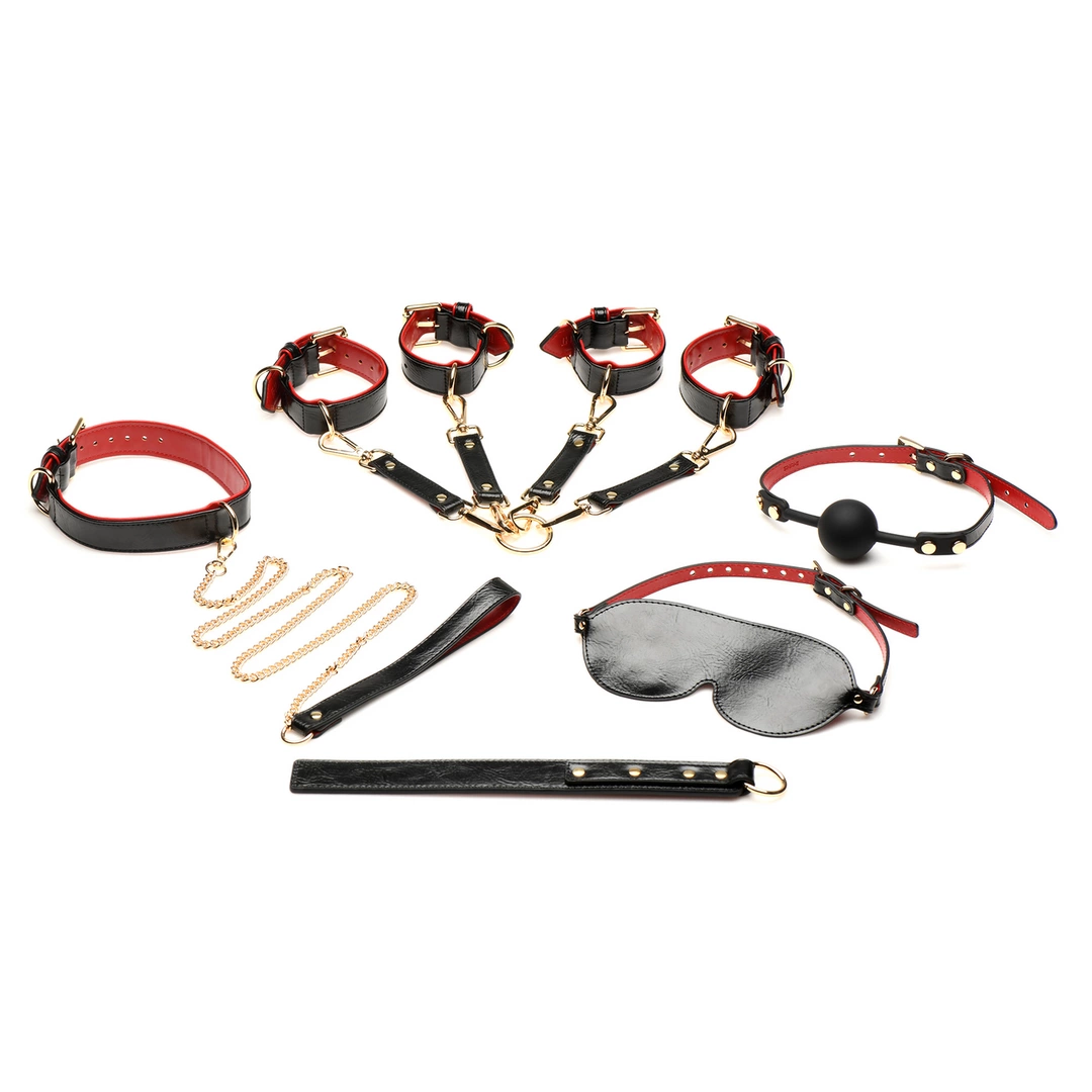 XR Brands Master Series Deluxe Bondage Set Vegan Leather