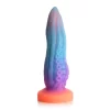 XR Brands Tenta Arm Silicone Model Glow-in-the-Dark Blue-Purple-Orange - Anelma sextoys