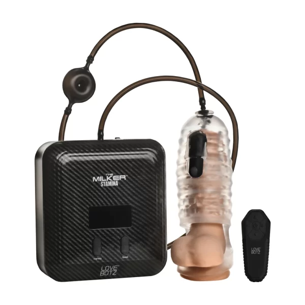 XR Brands Milker Stamina Transparent Automatic Suction &