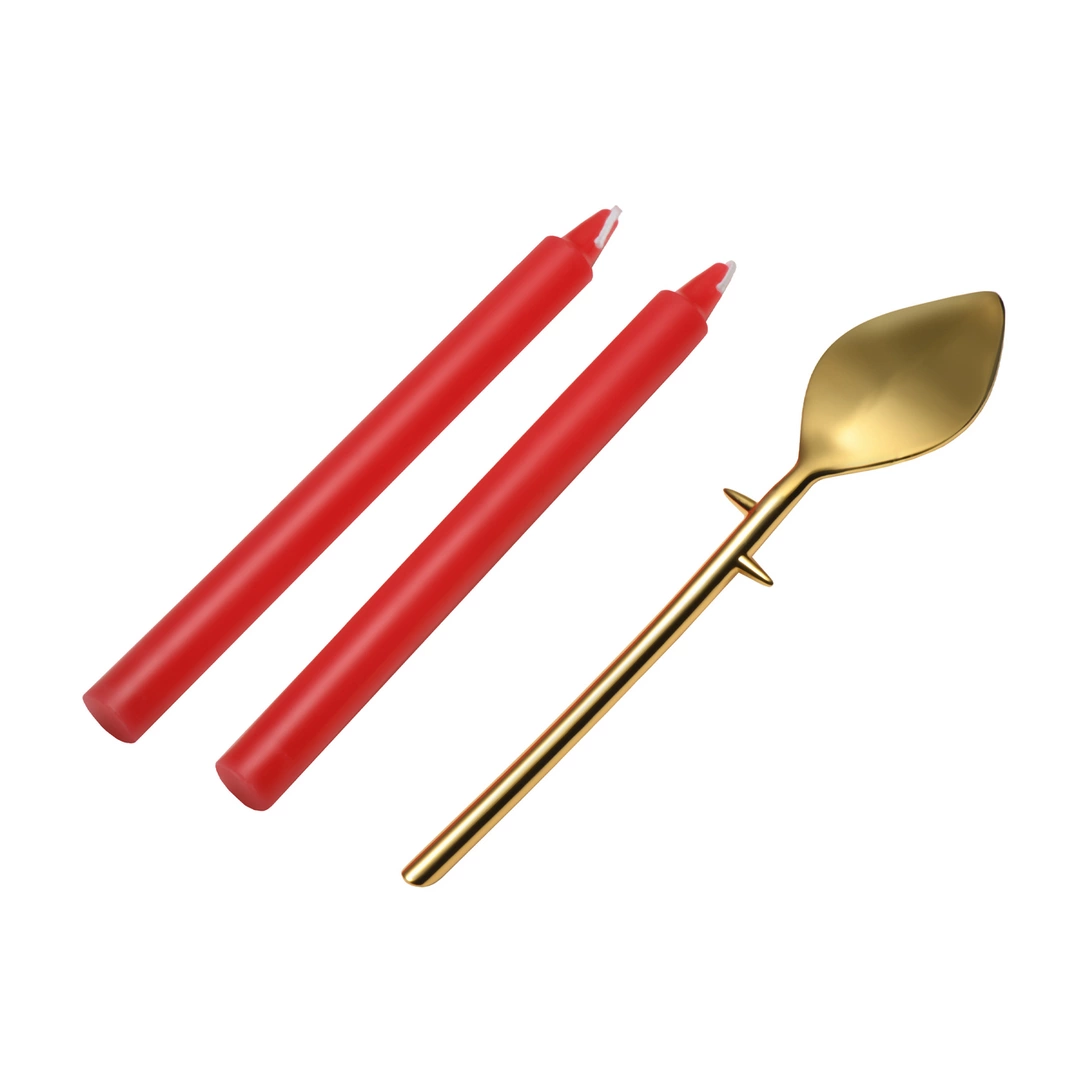 Drip Sensation Wax Candle Set with Zinc Alloy Spatula