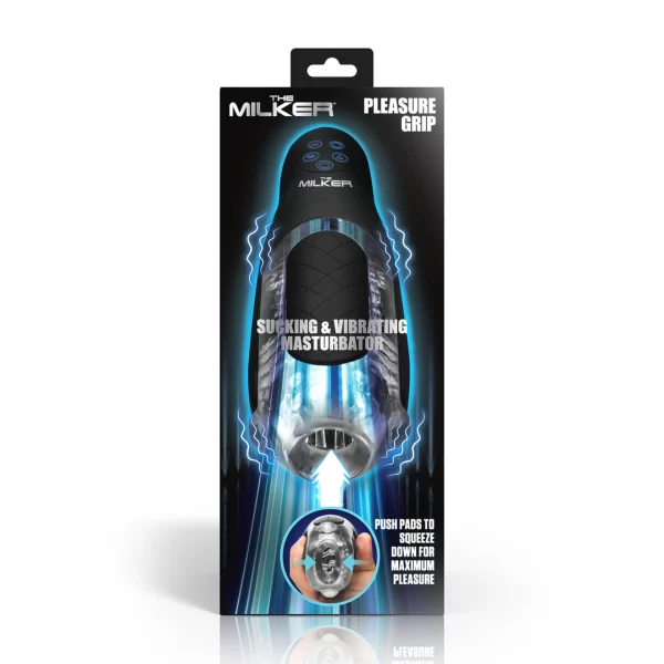XR Brands Milker Grip Intimate Machine Suction & Vibration combines rechargeable power and waterproof construction in a practical