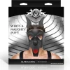 Alpha Dog Black Pup Hood - Adjustable Vegan Leather Canine