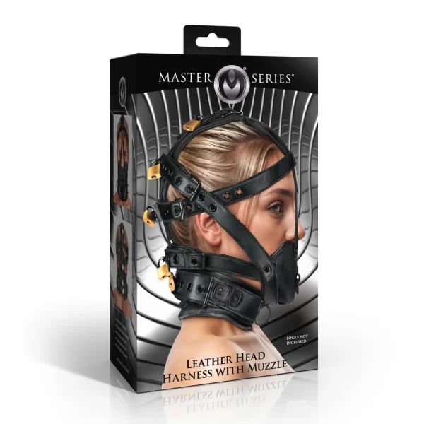 Master Series Leather Head Gear with Adjustable Muzzle