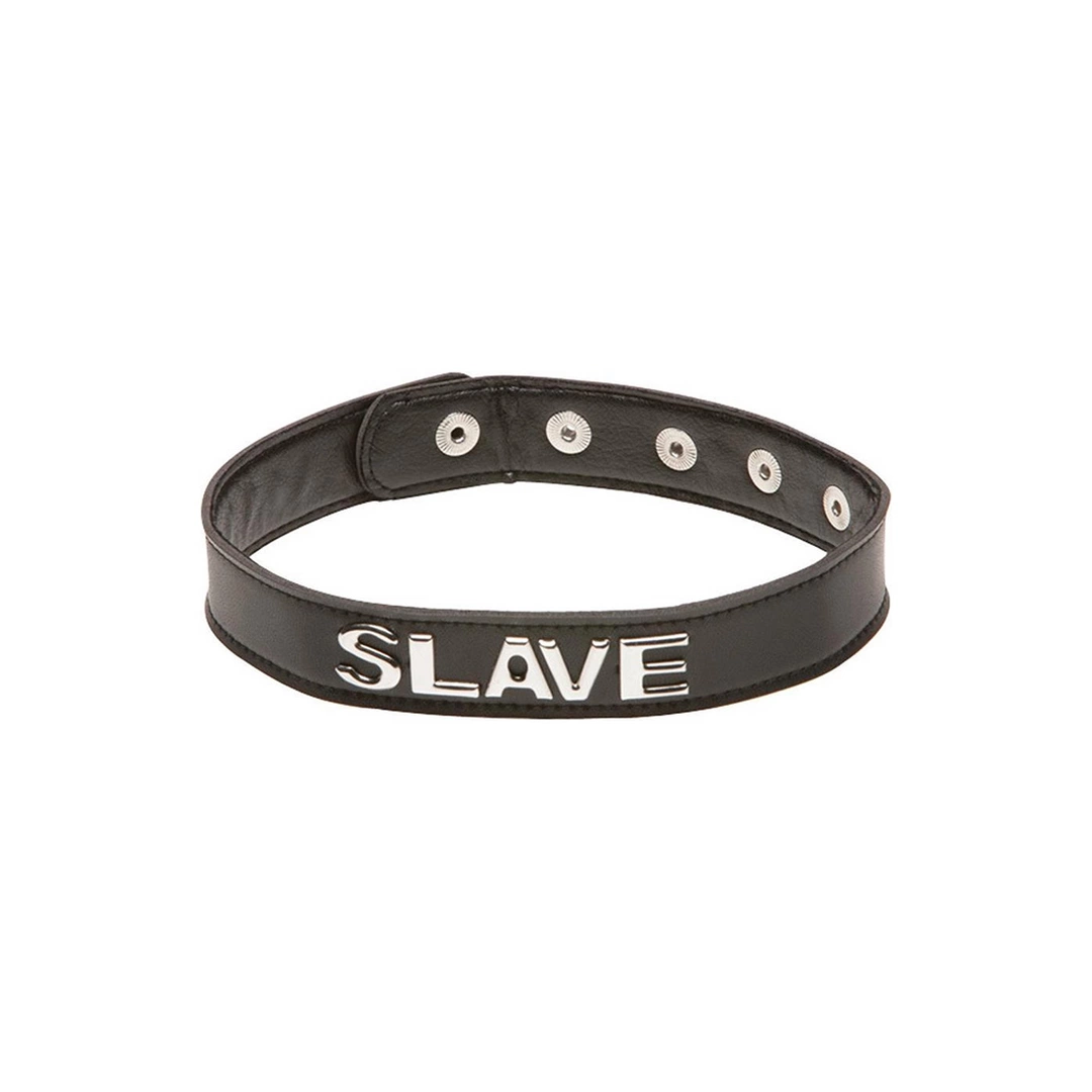 Allure Xplay ObroÅ¼a Regulowana z Napisem SLAVE Czarna