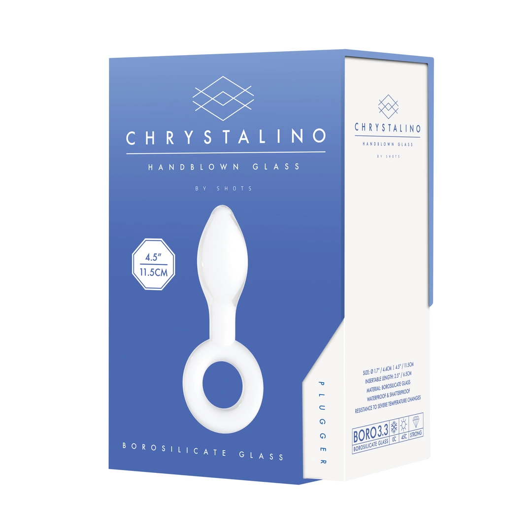 Christalino Szklany korek anatomiczny borokrzemianowy niebieski